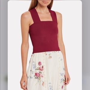 A.L.C. Lia Crop Top in Burgundy